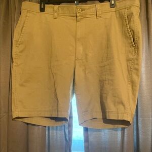 St. John's Bay Tan Flat Front Shorts Classic Style